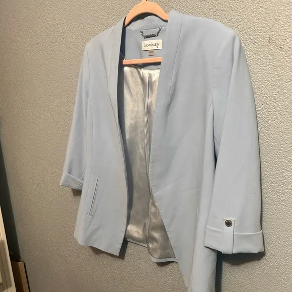 Calvin Klein open front 3/4 sleeve blazer size 10 - Picture 2 of 7